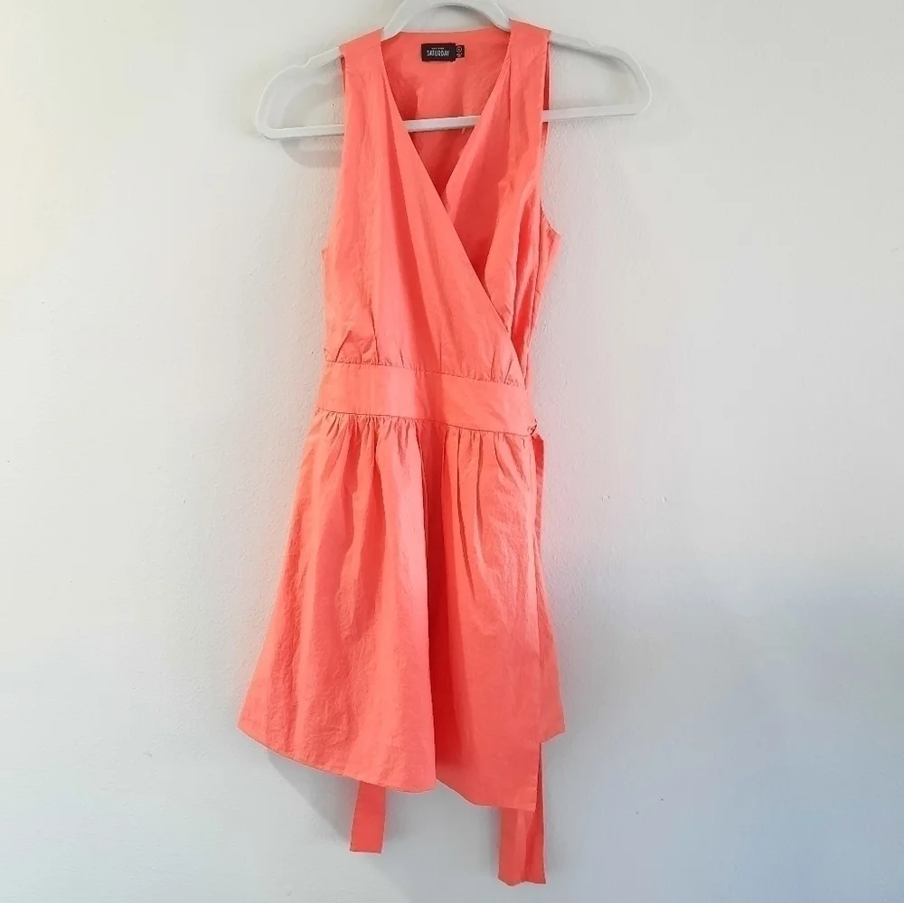 Kate Spade Saturday Open Back Cotton Wrap Dress 0